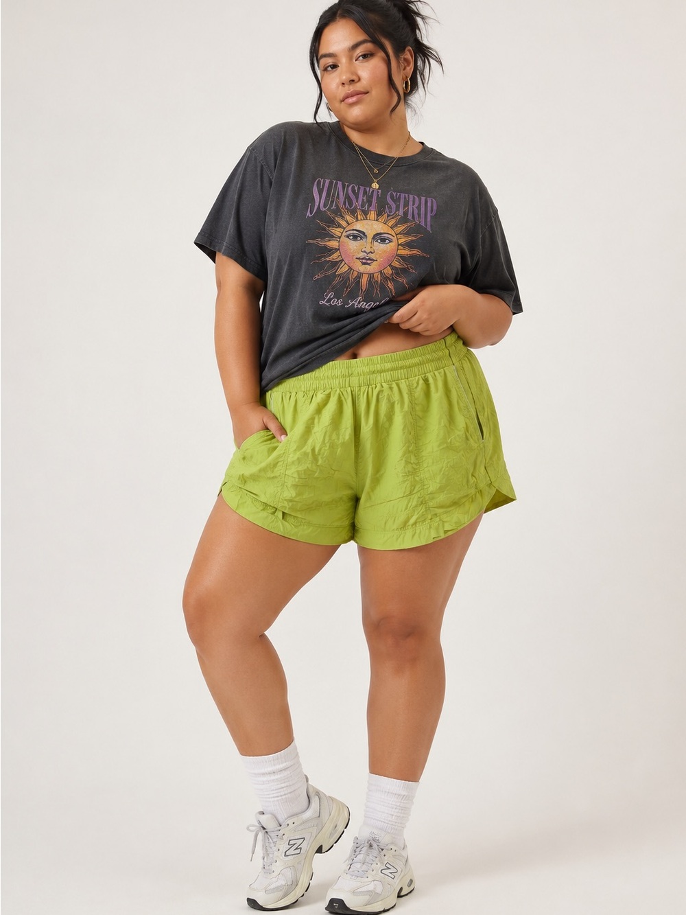 Fabletics Lime Athletic Shorts